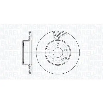 Disco de freno MAGNETI MARELLI 361302040680 Hecho A Mano